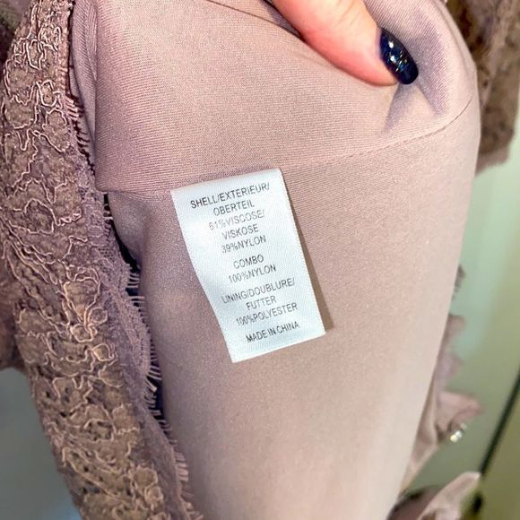 Adrianna Papell dusty rose lace cocktail dress - Picture 5 of 5